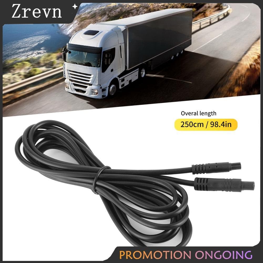 Zrevn-br Cabo de extensão da câmera retrovisor macho para fêmea universal linha de visão traseira do carro 5 pinos 6,5