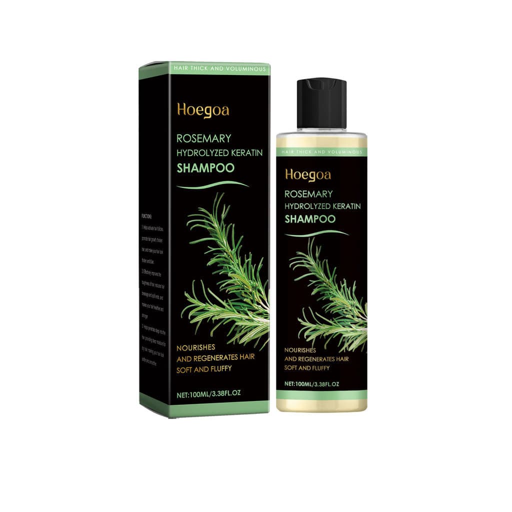 Hoegoa Alecrim Espessamento Shampoo Planta Controle de Óleo Nutritivo Hidratante Reparador Shampoo Refrescante Fofo