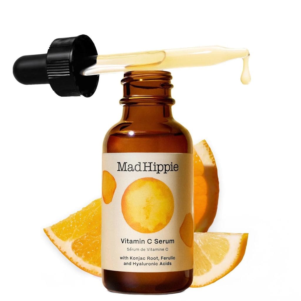 Sérum Facial de Vitamina C Mad Hippie – C + E + Ácido Ferúlico, Ácido Hialurônico, Fórmula Estável de Baixa Irritação, C