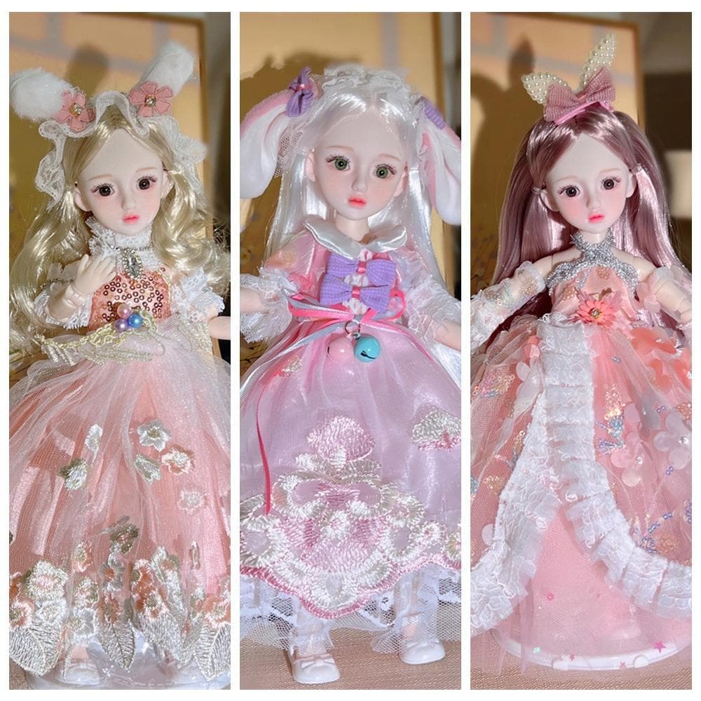 Brinquedo De Boneca BJD De 30cm , Vestir DIY Móvel De Cabelo Longo , Bonecas Articuladas
