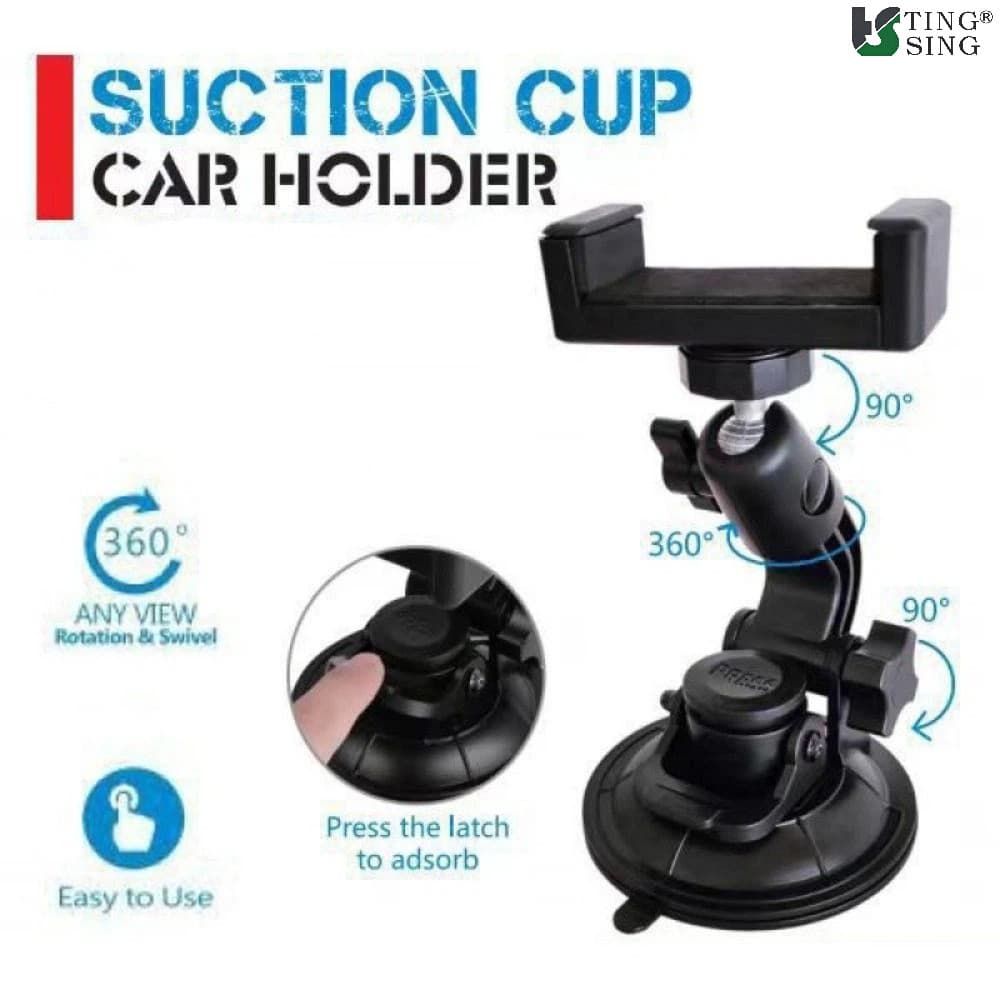 Preto Suporte Do Telefone Carro Rotação Anti-Shake Pára-Brisa Universal Fácil Instalação De Navegação