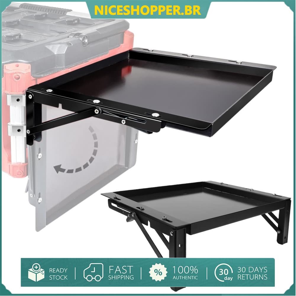 Niceshopper.br Caixa de ferramentas dobrável mesa de trabalho adequada para embalagem caixa de ferramentas bandeja de