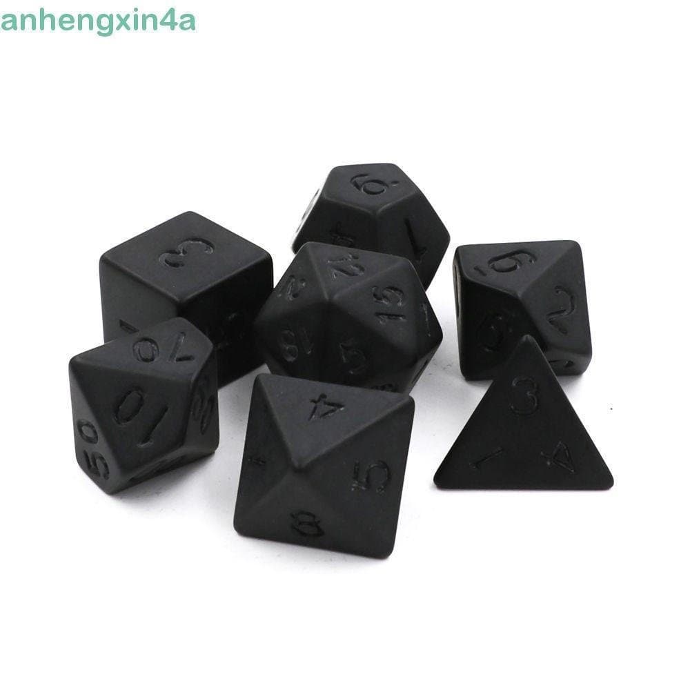 ANHENGXIN Preto RPG Conjunto De Dados Durável Acrílico Role Play Jogo Brinquedos Jogos De Tabuleiro Festa Da Família Bri