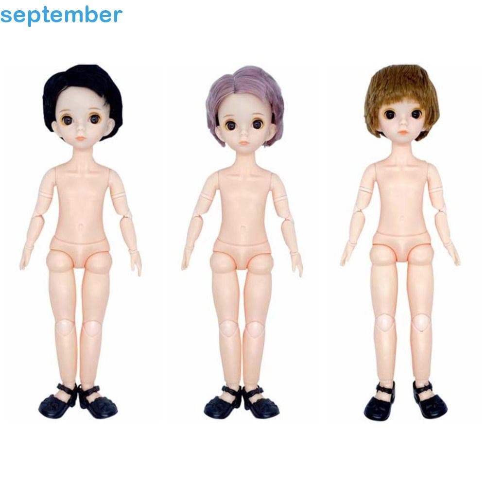 Setembro 1/6 Boneca Bjd , Olhos 3D Com Cabelo Meninos Bonecas Brinquedo , Giro Articulado Vestir-Se 30cm Articulações
