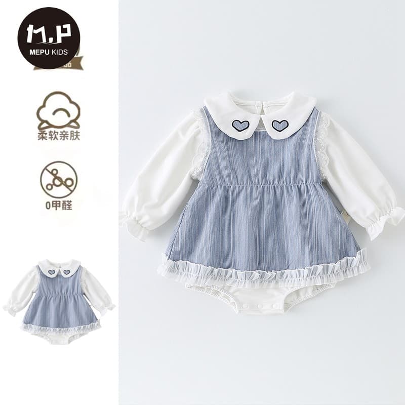 Bebê bebê primavera vestido de princesa terno primavera outono dividir terno de duas peças bebê menina roupas de bebê mo