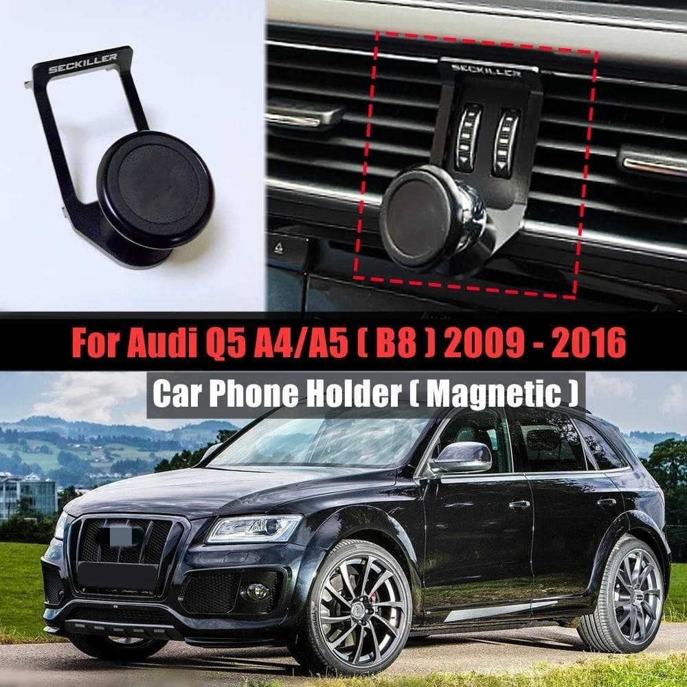 Para Audi Q5 2010-2016 Suporte Magnético Do Telefone Carro Montagem De Ventilação De Ar 360 Graus Girar Liga Alumínio GP