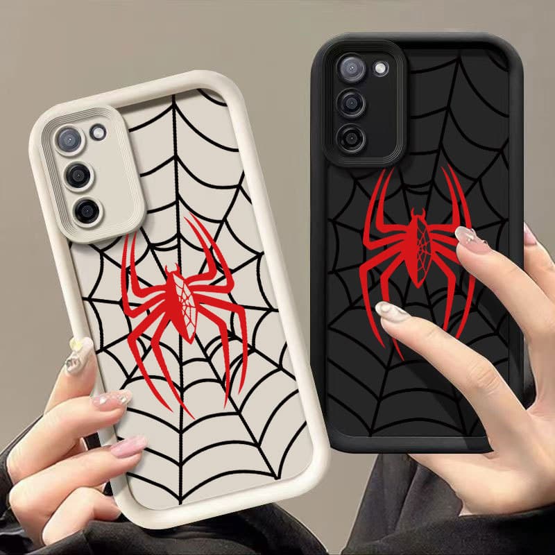 Capinha Teia De Aranha Para Celular Samsung A17 A05 A07 A15 A16 A54 A55 A56 A34 A35 A14 Silicone Macio Anti Impacto