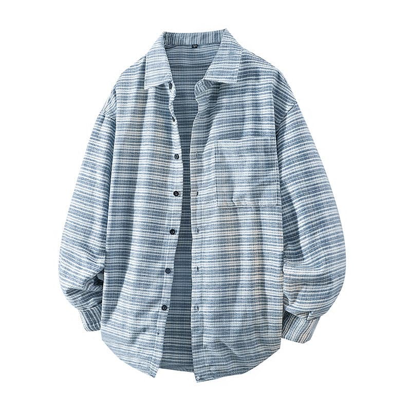 Jaqueta de Chenille masculina jaqueta camisa gola falsa jaqueta de duas peças masculina estilo Hong Kong camisa masculin