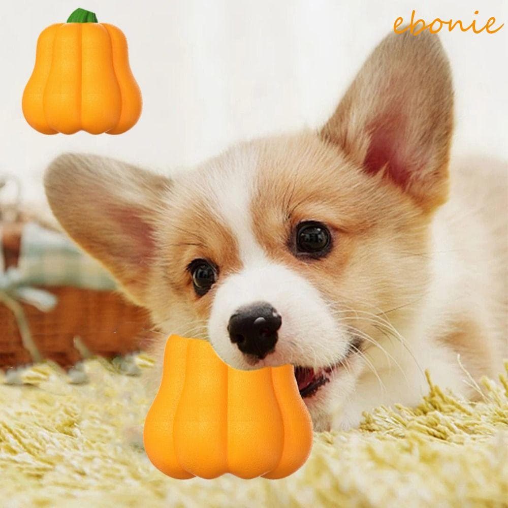 Brinquedo De Bola De Abóboras Para Cães EBONIE , Cachorro De Abóbora De Halloween Com Som Laranja , Brinquedos De Mastig