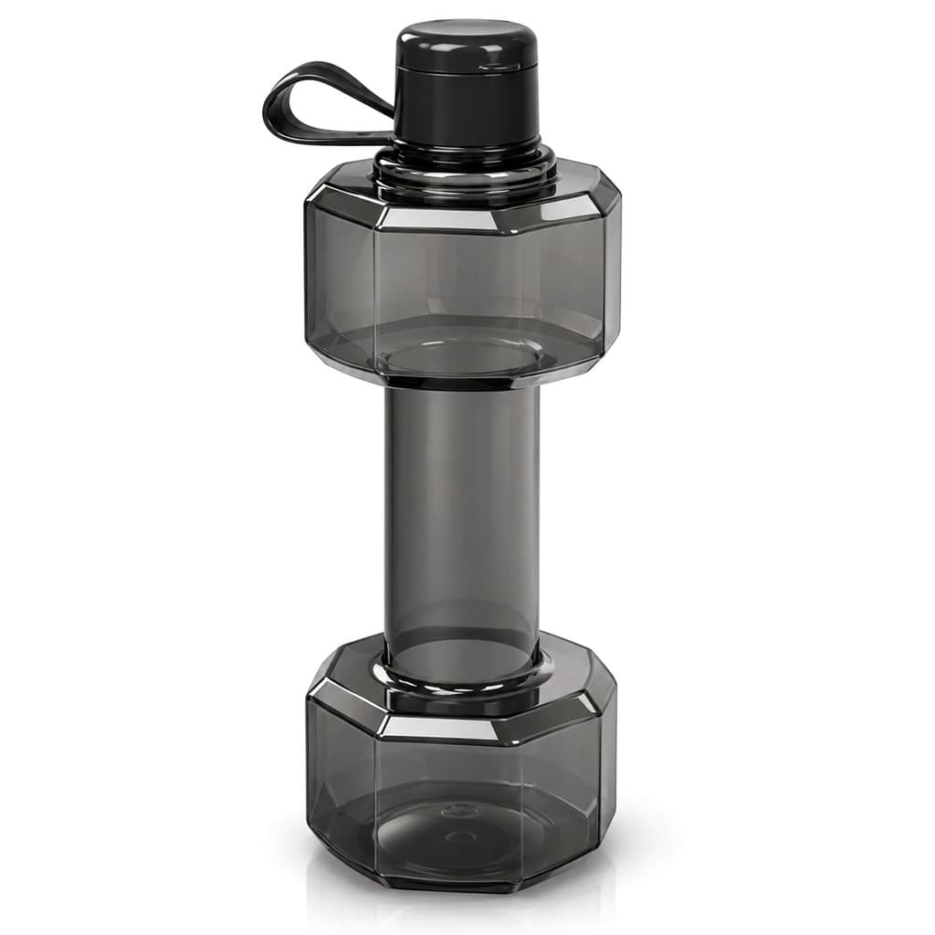 Garrafa De Água Halter 1 Litro Com Alça Para Academia Treino Fitness E Esportes - Plasútil