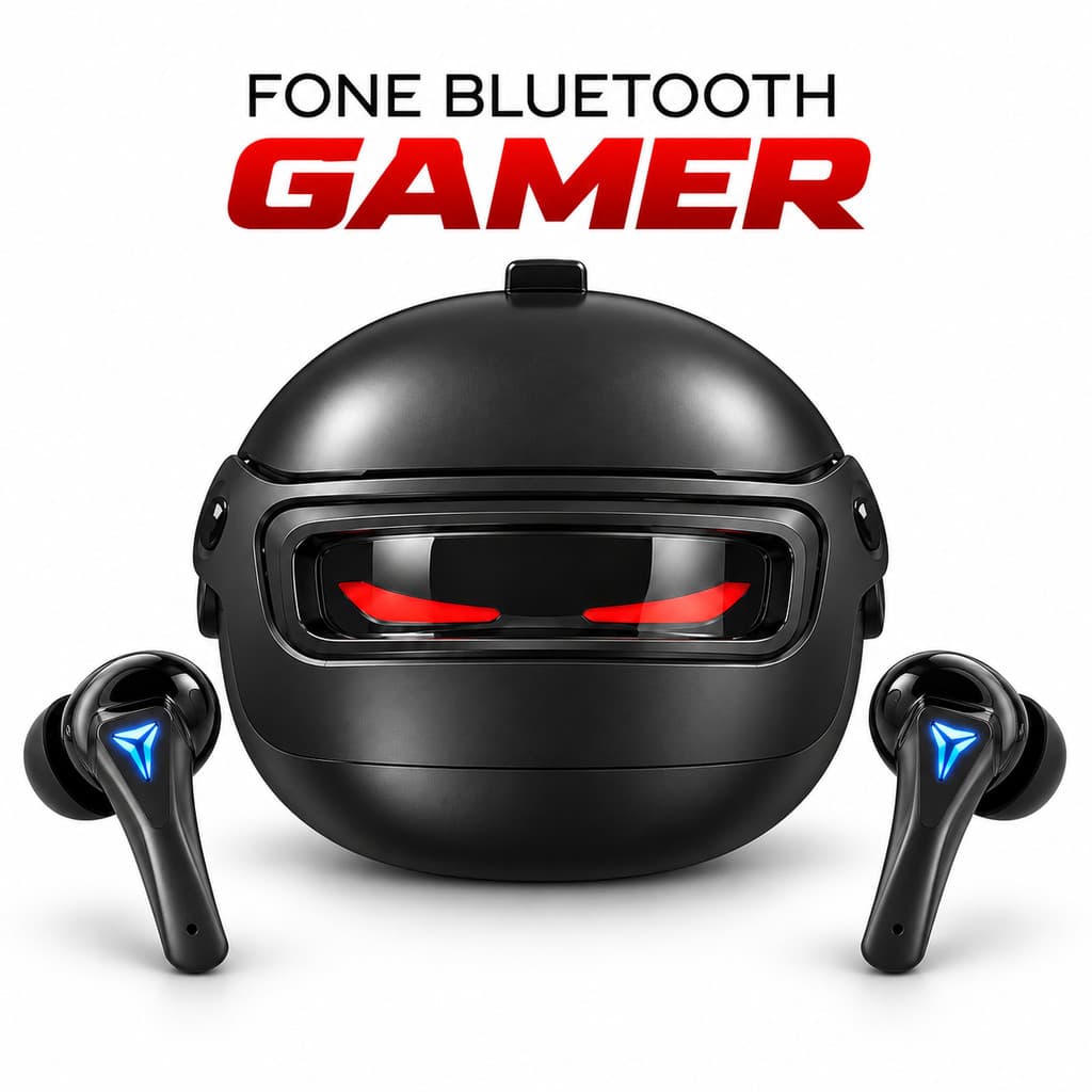Fone Bluetooth Y560 TWS Sem Fio In-Ear com Estojo de Carregamento Design Gamer