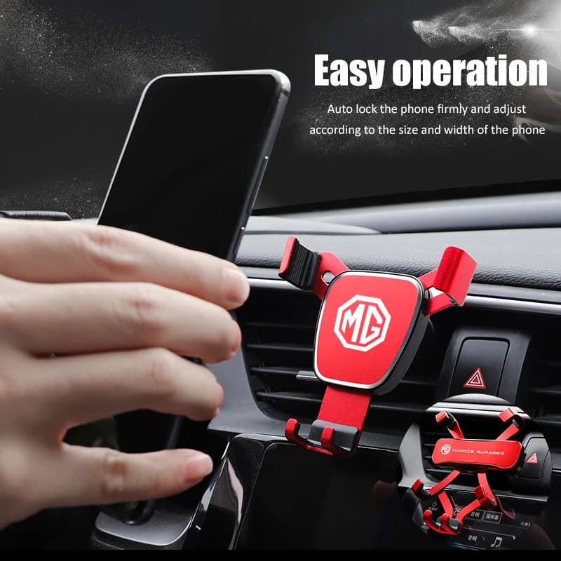 Suporte de celular para carro com rotação de 360 graus e logotipo automotivo para Morris Garages MG 6 3 5 7 TF ZR ZS HS 