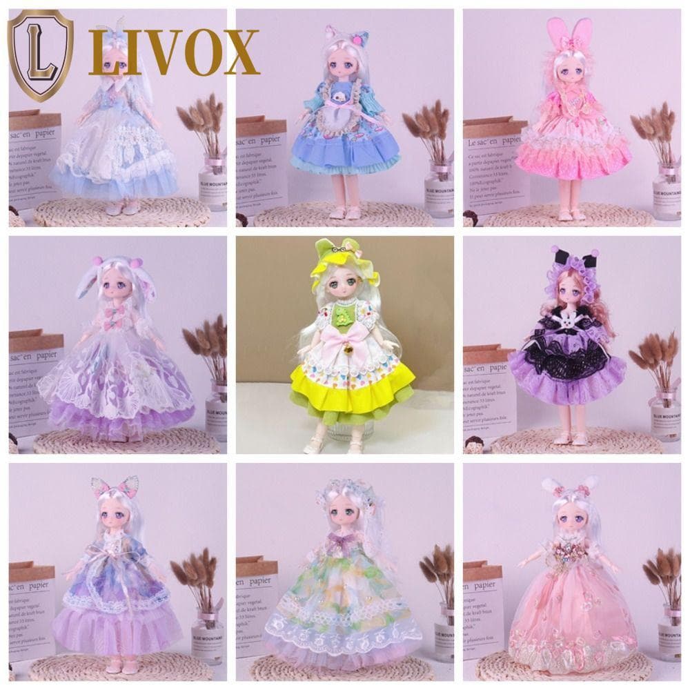 LIVOX Brinquedo De Boneca BJD De 30 Cm , Articulada Removível , Vestir DIY Para Meninas Móveis Múltiplos , Bonecas