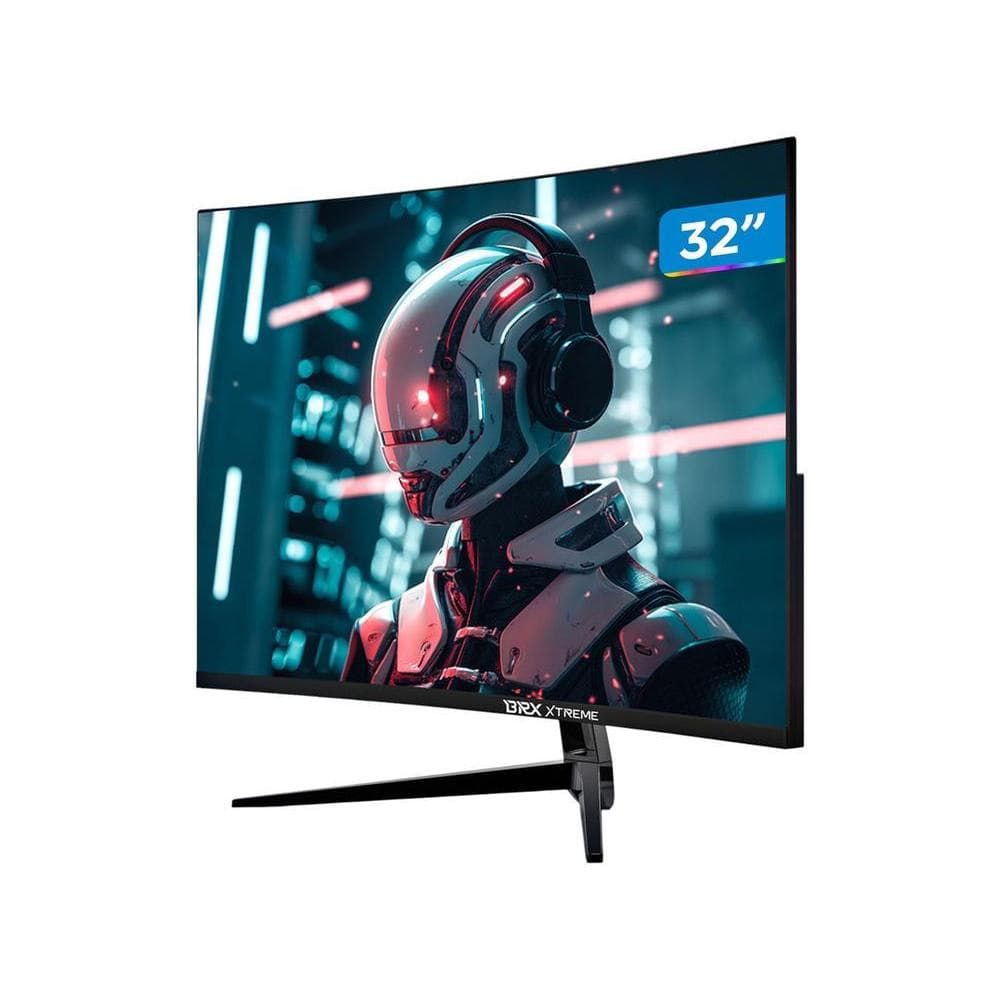 Monitor Gamer Curvo BRX Xtreme 32" 165Hz Full HD MGLED32BRX Saída de Áudio