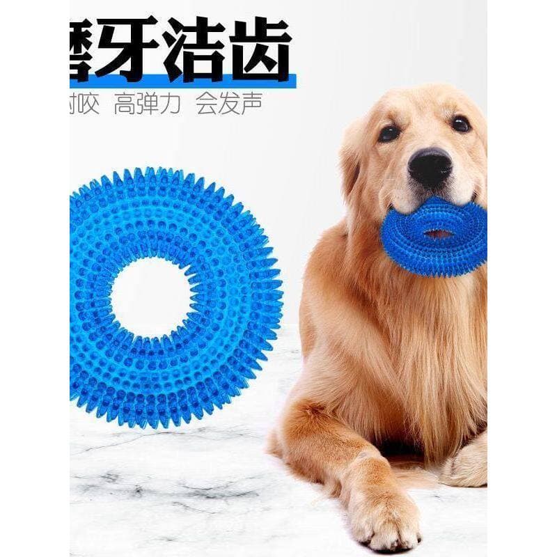 Brinquedo para cachorro círculo filhote de cachorro voz aliviar o tédio brinquedo grande escala cão educacional dentes r