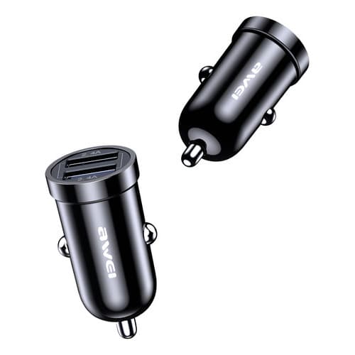 Carregador Veicular Awei C-826 Mini Inteligente E Rápido