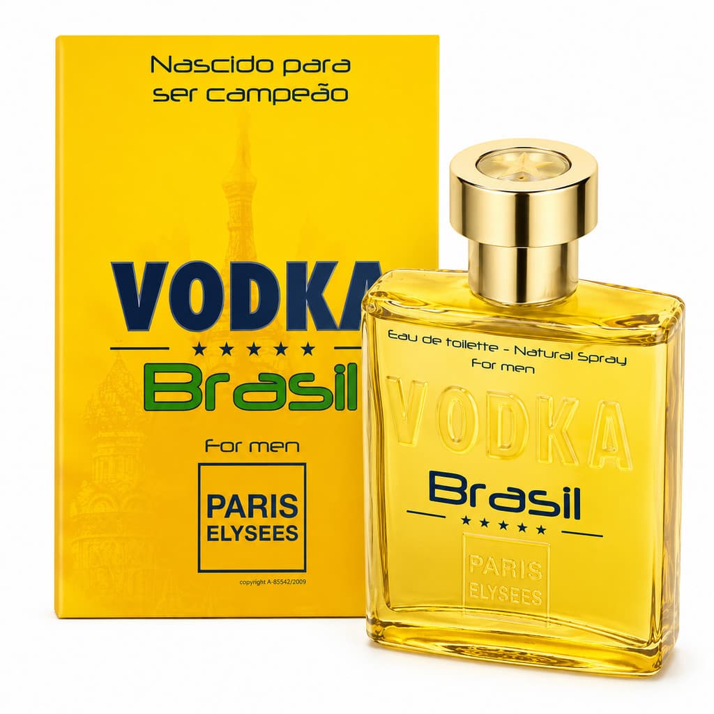 Perfume Masculino Paris Elysees Original 100ml Vodka Brasil Amarelo EDT  Eau de Toilette Importado