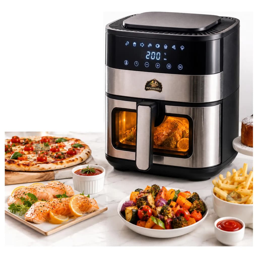 Fritadeira Air Fryer 8l Digital Visor 1500w 127v Sem Óleo