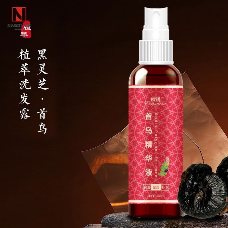 Ou Lure Polygonum Shouwu Essence Herbal Shampoo Forte Loção Nutritiva para Cabelo Hidratante Hidratante
