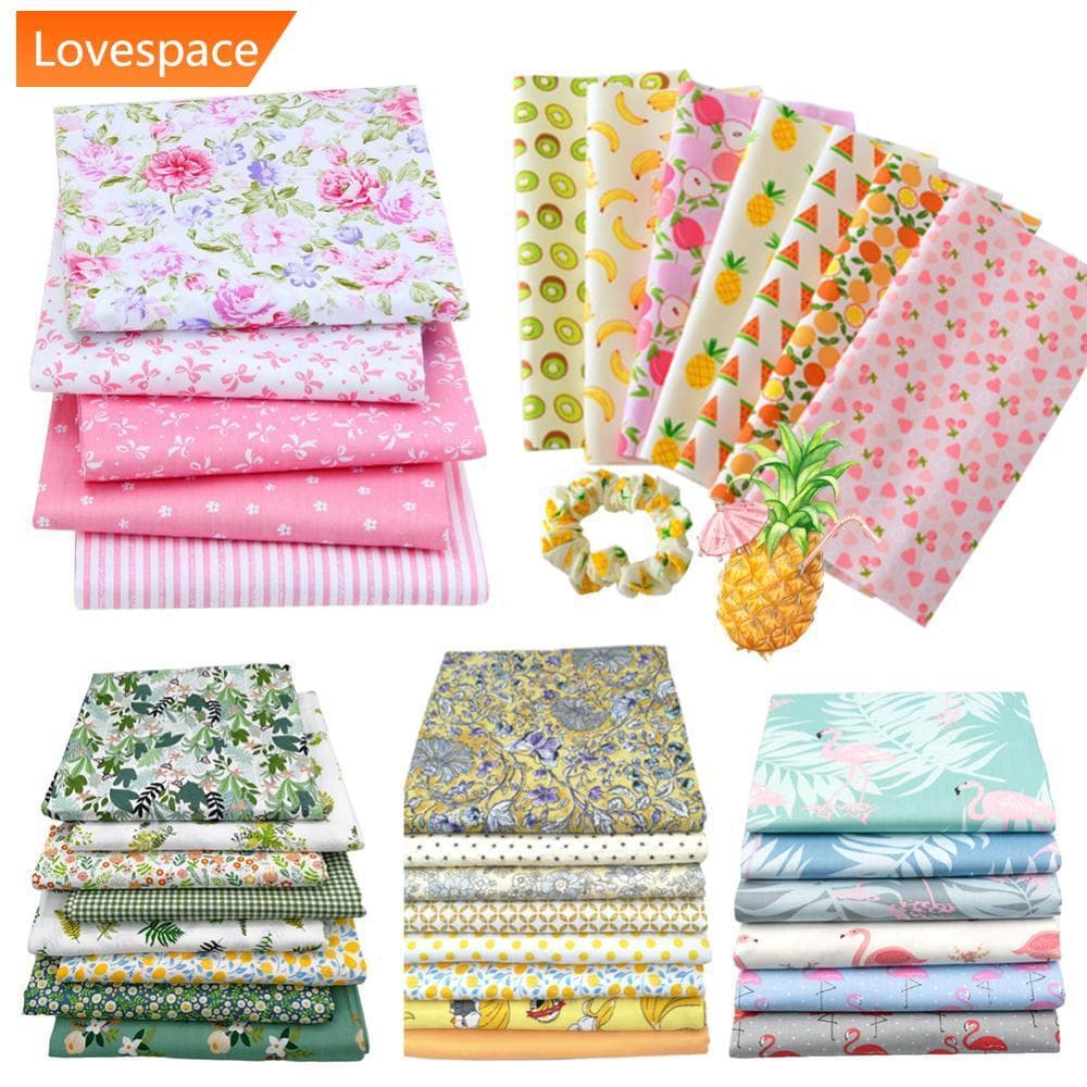 LS-STORE 5-8 Unidades 20 * 25 Cm Algodão Estampado Patchwork Pano Padrão De Flores Material Costura Artesanato Tecido Pa