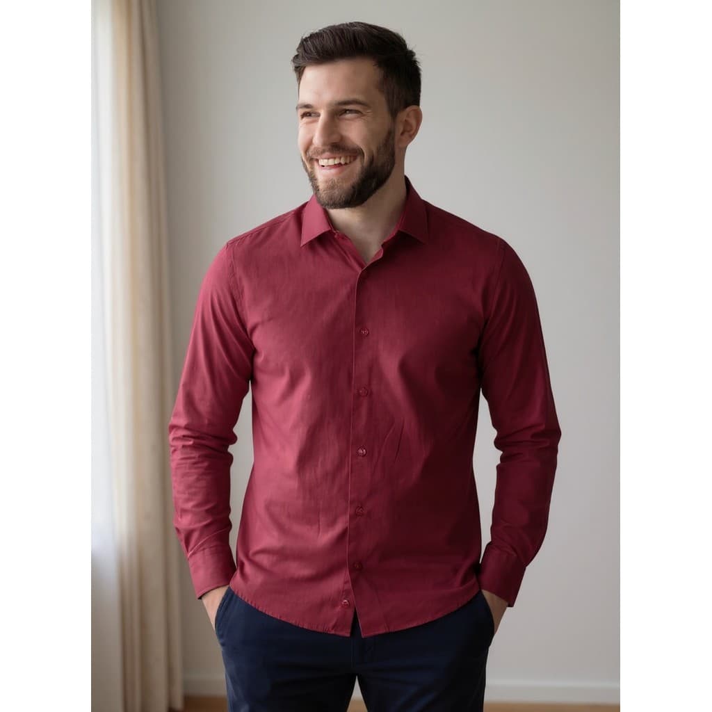 Camisa Masculina Manga Longa Tricoline Premium Slim Fit Social — Achadinhos Brasil 2026