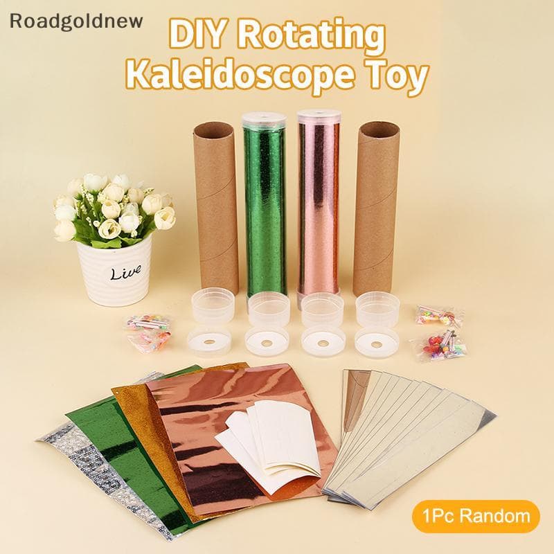 RGN DIY Kit Caleidoscópio Rotativo Engraçado Clássico Brinquedo Experimento Científico Brinquedos Educativos Para Crianç