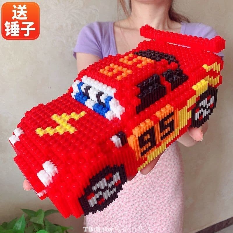Compatível com miniaturas de partículas Lego, blocos de montar, brinquedos de alta dificuldade para meninas, carro do Fa