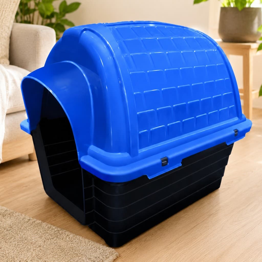Casinha Cachorro Ipoppy N°3 Azul Casa Pet Macho Caes Filhote