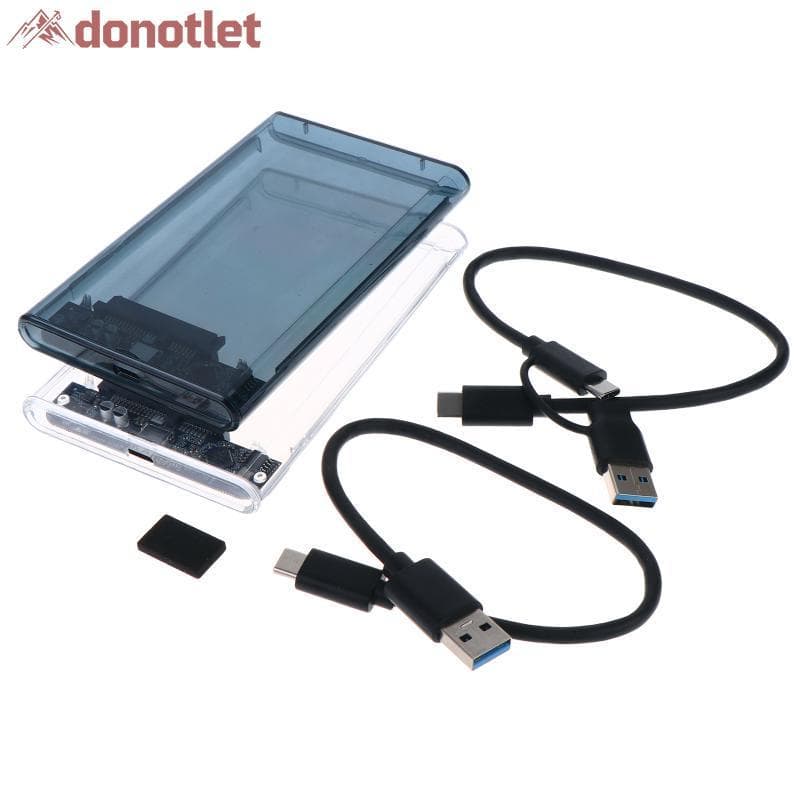 Donotlet USB Type C 2.5 Polegadas Caso De Armazenamento Externo SATA Para 5 Gbps HDD SSD Suporte De Gabinete De Disco Rí