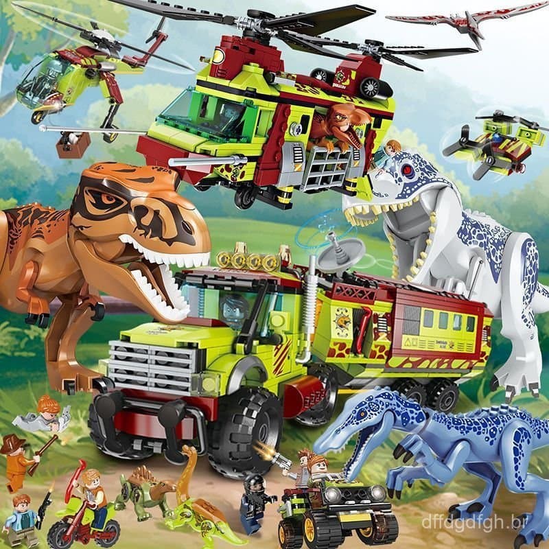 1.000 Peças de Blocos de Montar Lego, Série Parque dos Dinossauros, Grande Tyrannosaurus Rex, Brinquedo Educativo de Mon