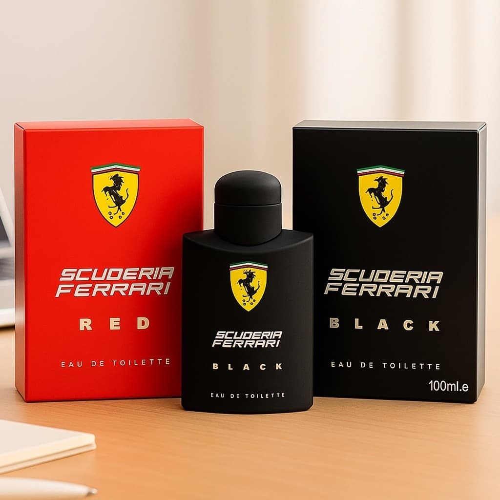 Kit 2 Perfume Ferrari Red + Black Masculino 100ml  EDT Importado Longa Duração