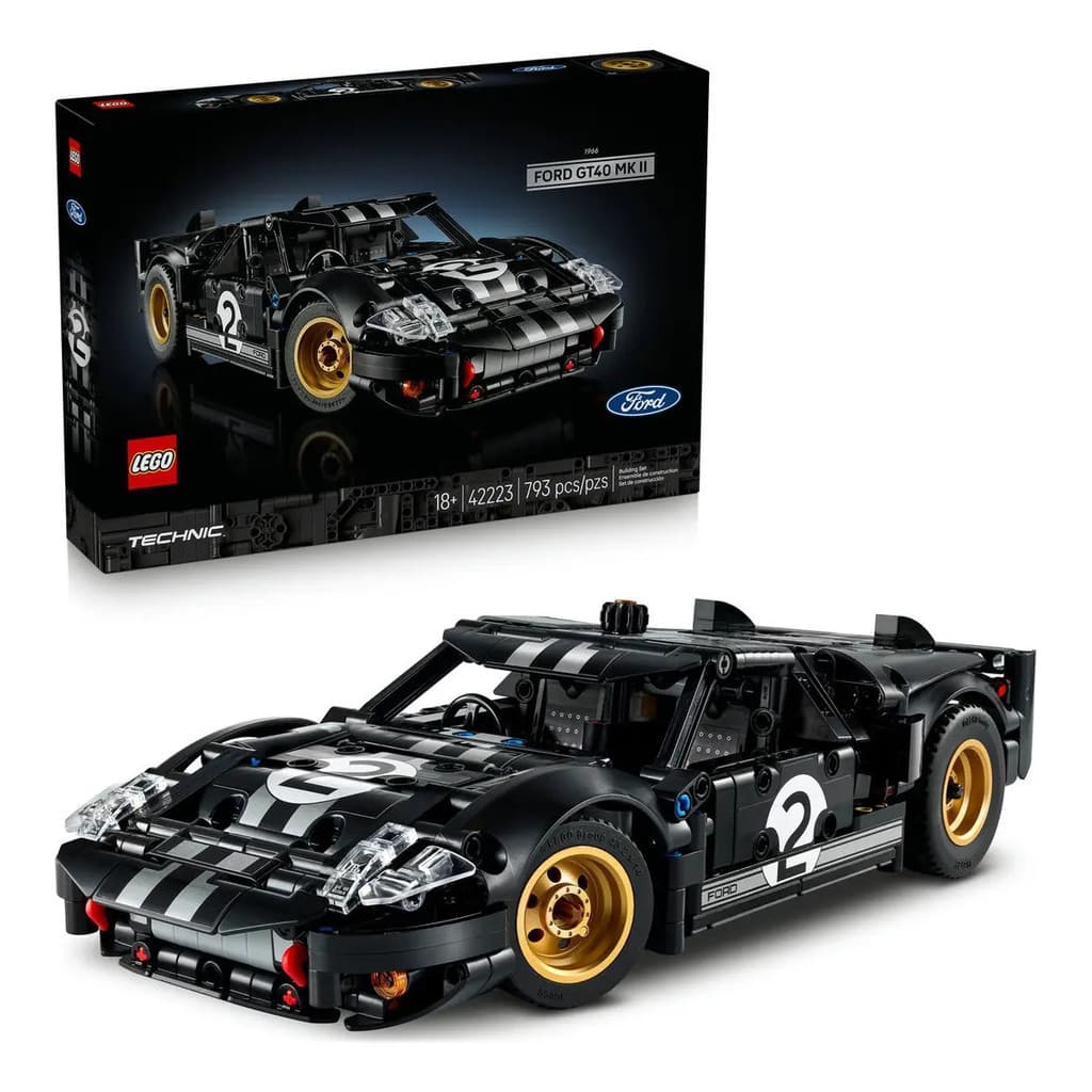LEGO Technic 42223 Ford GT40 MkII 1966 793 Peças Carro de Corrida Clássico para Montar e Colecionar