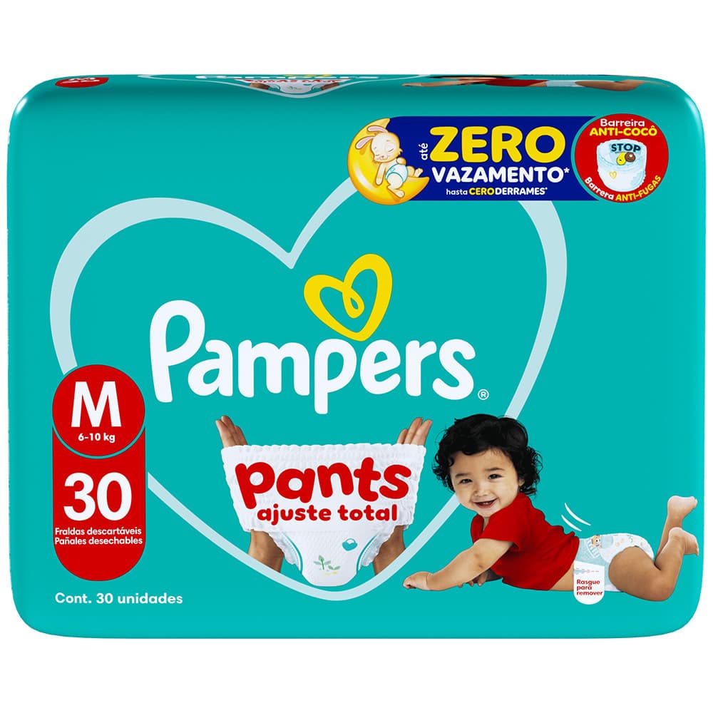 Fralda Descartável Pampers Pants Mega M 30 Unidades