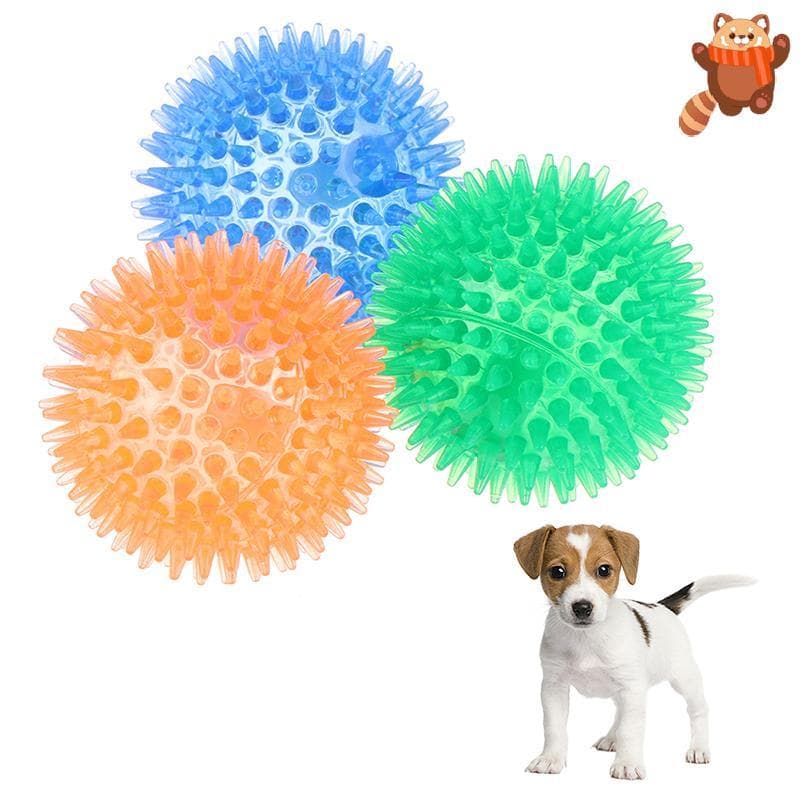 [AP] Brinquedo De Borracha Para Cachorro Saltitante Flutuante Limpeza De Dentes Bola Espetada E Estridente Brinquedos Cã