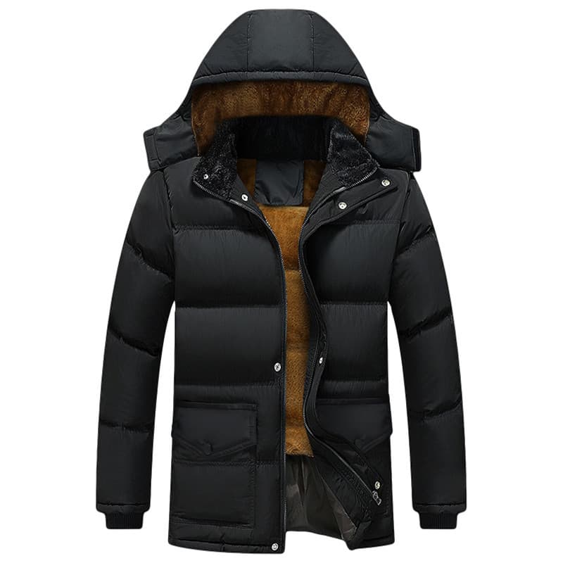 2025 inverno algodão acolchoado jaqueta masculina velo-acolchoado engrossado jaqueta All-match moda masculina quente alg