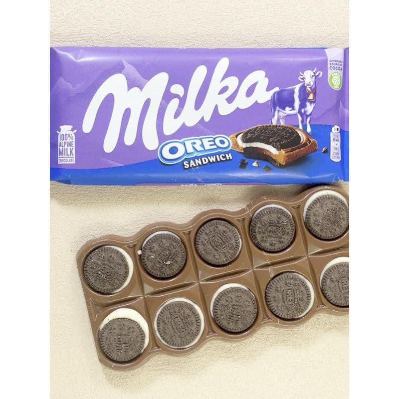 Milka Miaoka 10 Pcs Oreo Biscoitos Sanduíche de Leite Chocolate Holanda Lanches Importados 92g Sanduíche Tipo 9/3/2