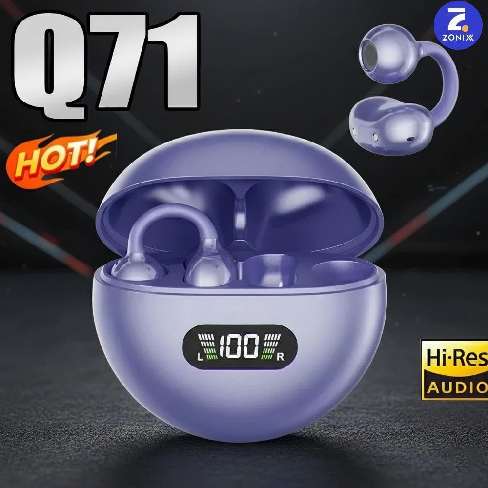 2026 Fones De Ouvido Q71 Condução Óssea Bluetooth Clipe Na Orelha Confortável Redução Ruído-Zonix