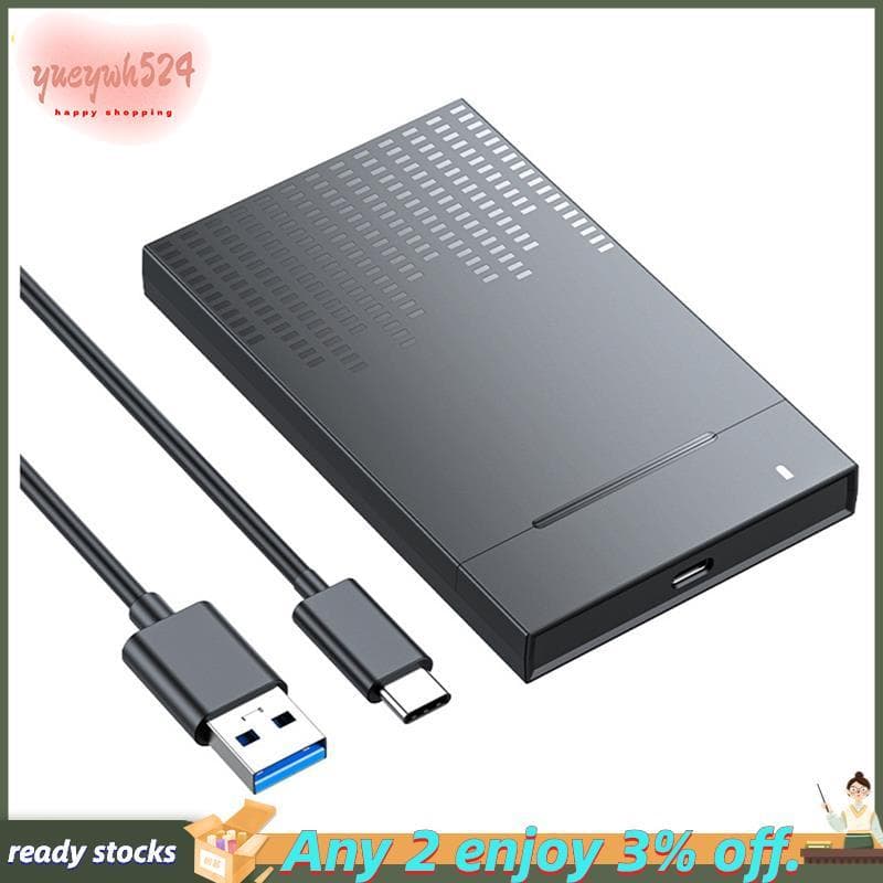 Gabinete De Disco Rígido Externo 2.5 Polegada HDD Caso SATA Para Tipo-C3.1 Adaptador SSD De 6Gbps/S Até 6TB