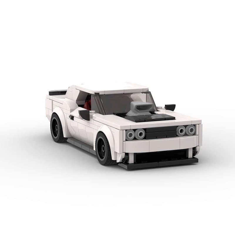Blocos de montar MOC compatíveis com Lego, Dodge Challenger Charger Dom, carro de corrida criativo da série de velocidad