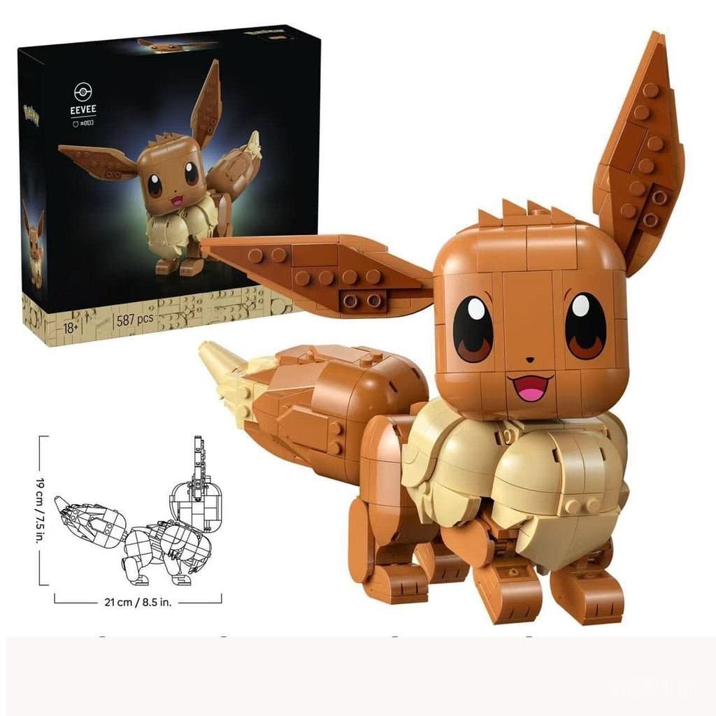 Compatível com LEGO Pokémon Eevee 72151, brinquedo de blocos de montar para crianças, presente para meninos.