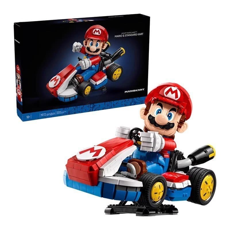 Compatível com o brinquedo de montar LEGO 72037 Mario Kart, modelo de blocos de construção Super Mario para crianças.