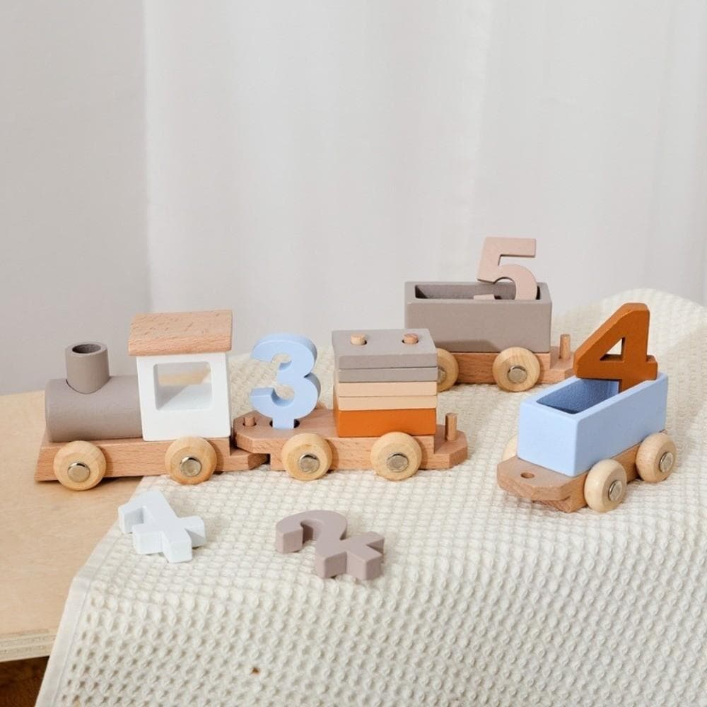 Brinquedo De Trem , Blocos De Números , Carrinho , Brinquedos Educativos Práticos Para Bebês , Crianças