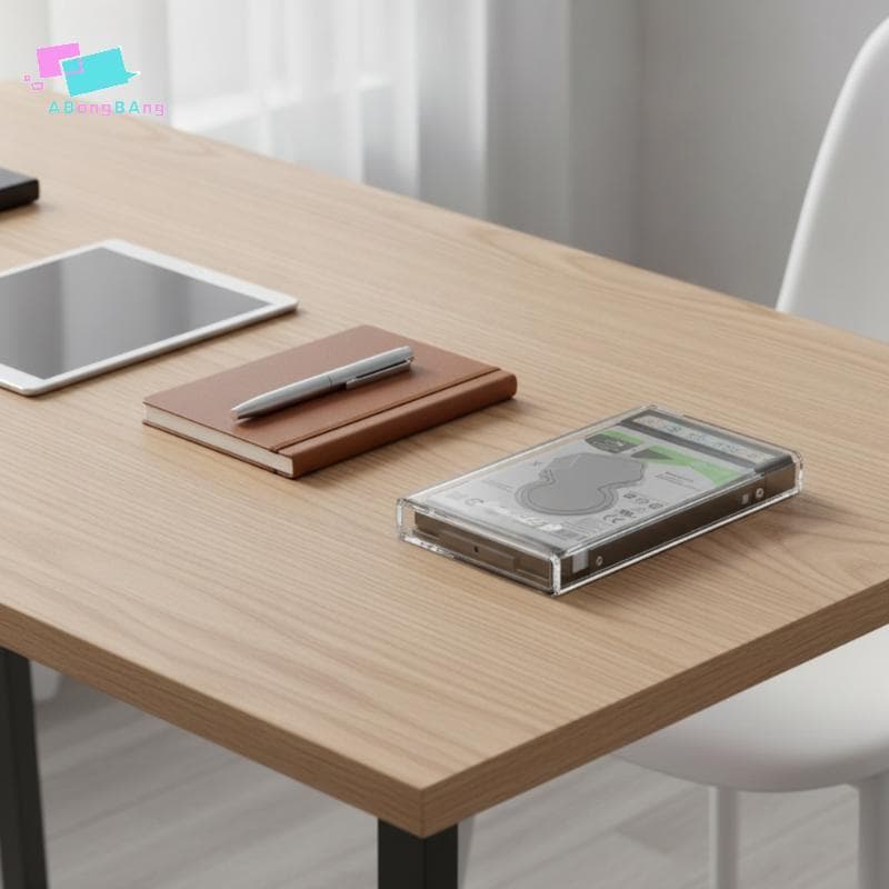 Abongbanghn 2.5 Polegada HDD SSD Gabinete Externo USB 3.0 Transparente SATA Disco Rígido Caso Com Display Inteligente Pa