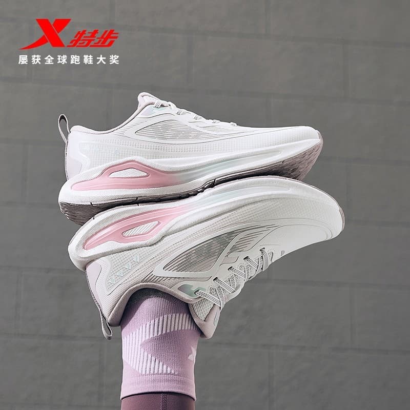 Tebu Xingyao 2 丨 Tênis de corrida feminino sapatos esportivos leves de inverno absorção de choque rebote couro tênis de 