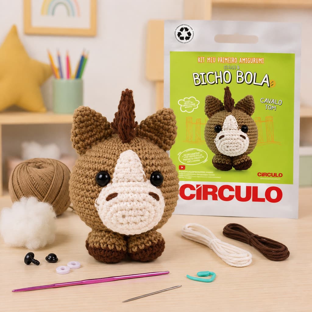 Kit Meu Primeiro Amigurumi Bicho Bola Croche ? Circulo