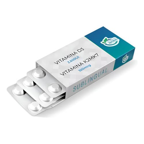 Vitamina K2 Mk7 100mcg + Vitamina D3 2.000ui 120 Sublingual Sabor