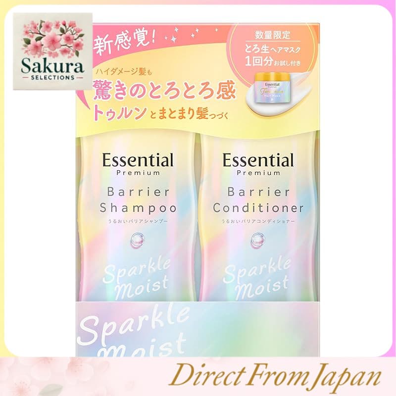 Kit Hidratante Premium Essential Barrier Sparkle com Bomba Dosadora 860ml - Aroma de Pêssego Branco e Almíscar