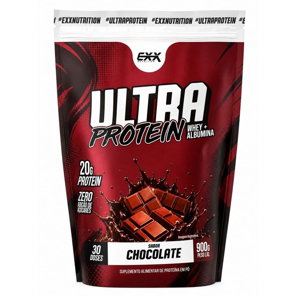 Kit 2 Exx Ultra Protein Chocolate Whey + Albumina 900g
