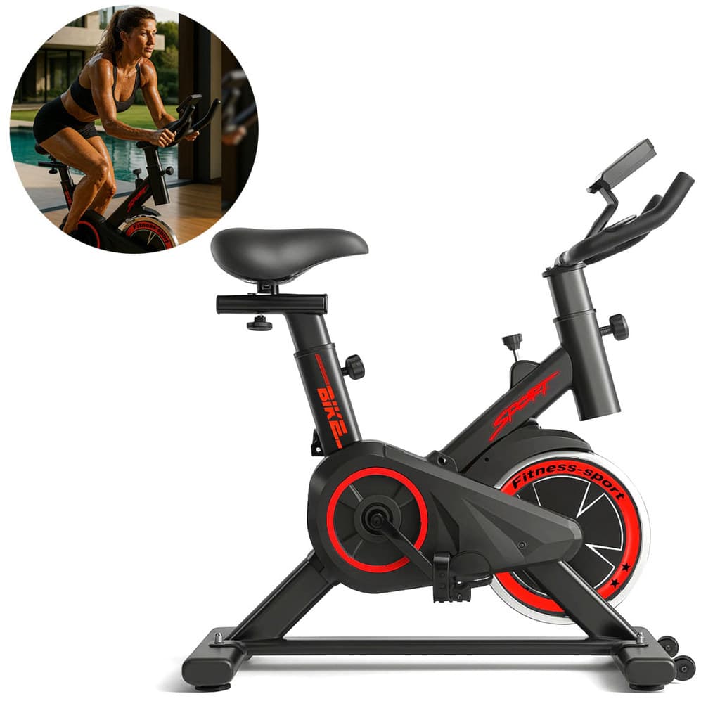Bicicleta Ergométrica Residencial Para Exercícios Cardio Com Banco Ajustável