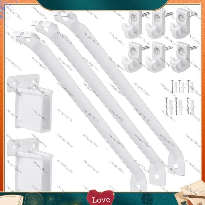 [Novo C] Conjunto De Suportes De Prateleira De Arame Prateleiras Profundas Para Guarda-Roupa E Suporte De Parede